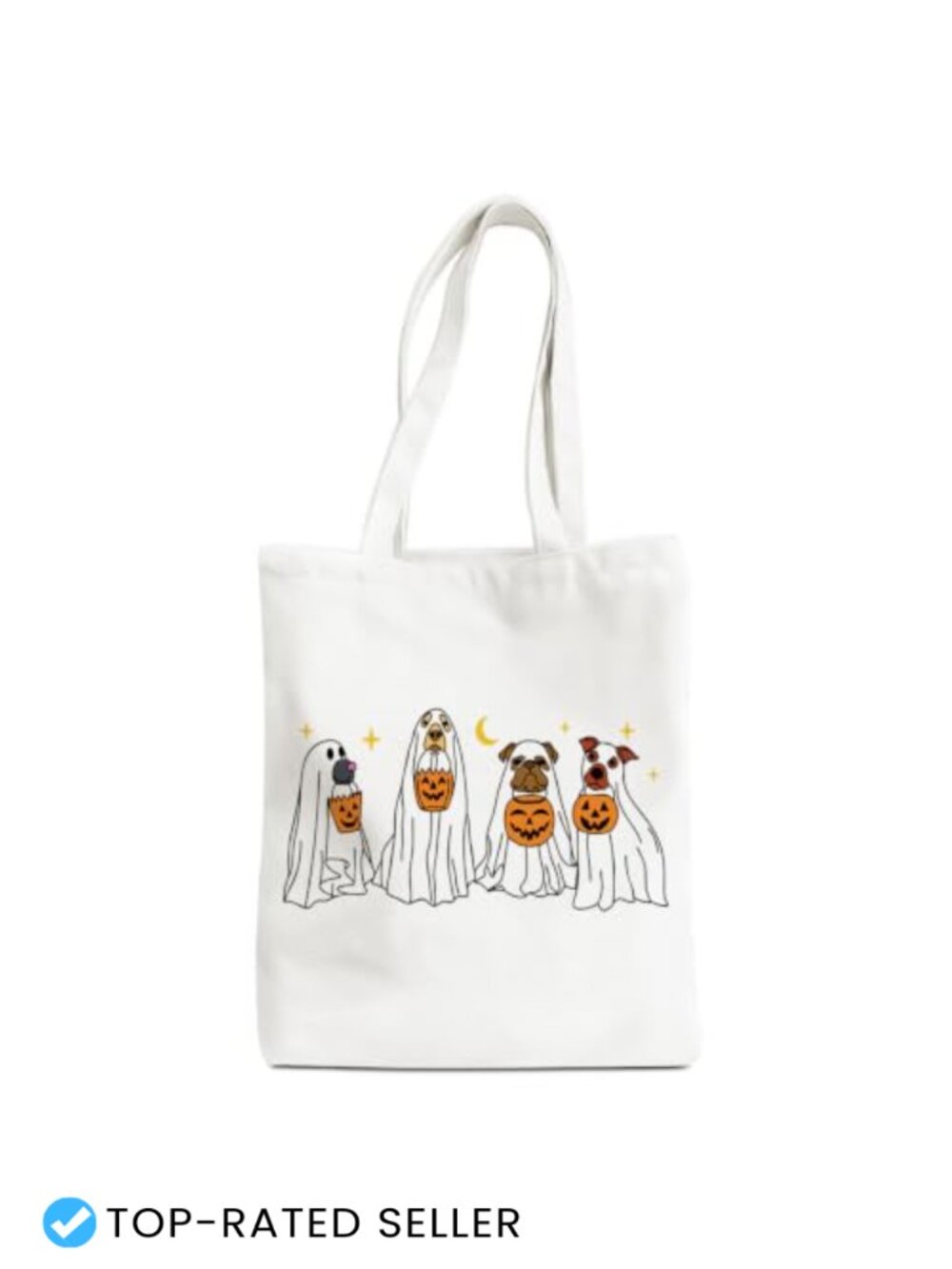 Halloween Fall Canvas Tote Bag Large Cotton Shoulder Bag for Shopping Travel